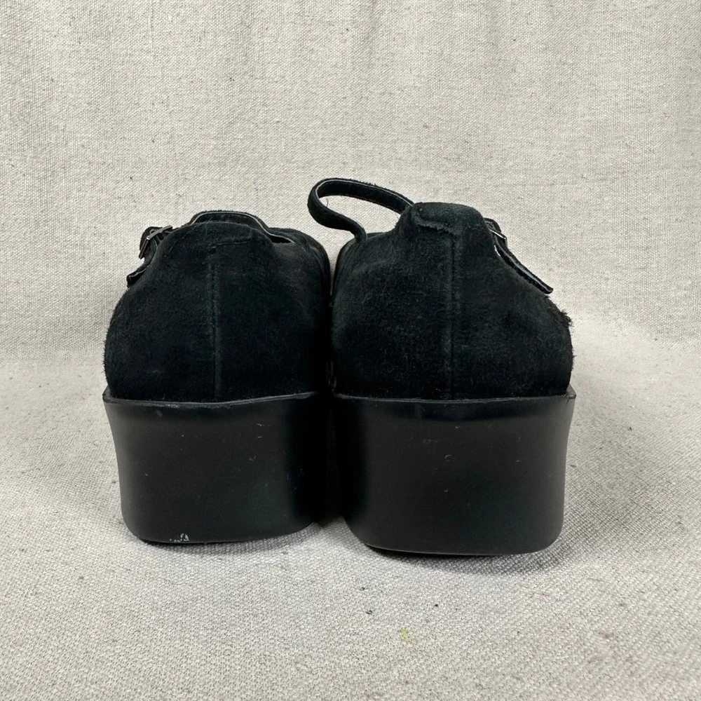 Earth Erika Black Suede Platform‎ Mary Jane Shoes 8.5 Chunky Goth Y2K 90s grunge
